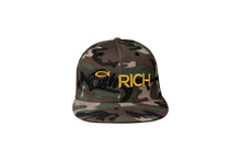 Load image into Gallery viewer, YOUTH Snapback Hat - Camo (Black &amp; Gold Logo)
