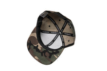 Load image into Gallery viewer, YOUTH Snapback Hat - Camo (Black &amp; Gold Logo)
